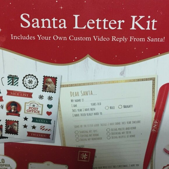North Pole Santa Letter Kit Personal Video Message Christmas Child Write Sticker - Picture 4 of 6